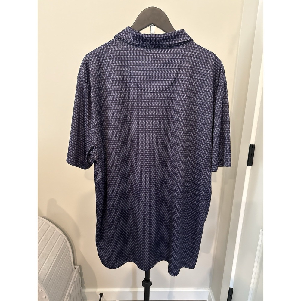 PGA Tour Pro Series Golf Polo Shirt Mens XXL Purple Geometric Athletic Fit - Picture 3 of 3
